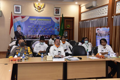  Video Conference, Gubri Syamsuar Berikan Arahan Terkait PSBB